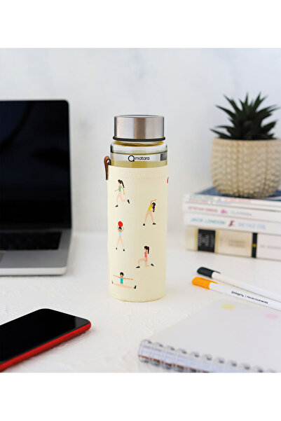 Qmatara Middle Fitness Sleeve Premium Glass Flask