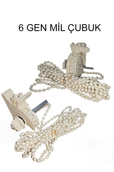 PERDE Mix Katlamalı Perde Krem Altıgen Milli Zincirli Mekanızma