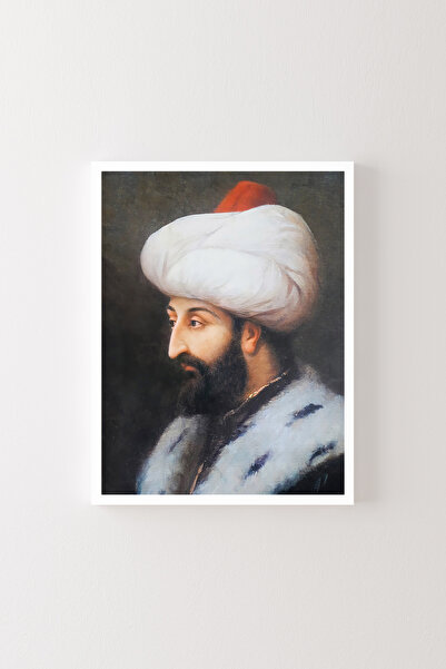 epiqart Portrait of Fatih Sultan Mehmet - White Frame Design