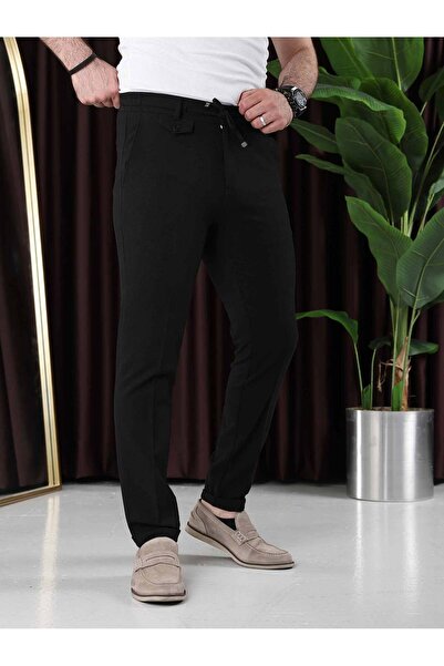 BASEL.CO Men's I Can'T Want Iron Gofre Fabric Duble Trousers