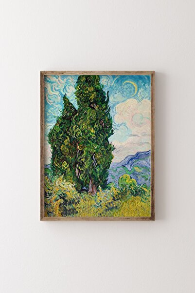 epiqart Σελβίες (1889), Βινσέντ Βαν Γκογκ - Ξύλινο πλαίσιο με σχέδιο