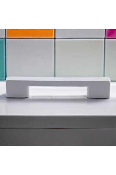 Badem10 (SERT PLASTİK) Köprü 128 Mm Beyaz Mobilya Mutfak Çekmece Dolabı Dolap Kulpu Kulbu Kulpları 10 Adet