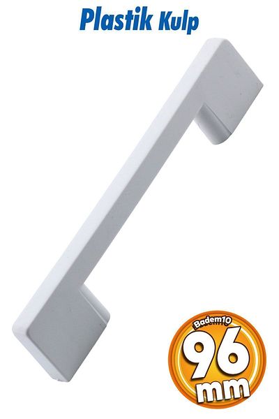 Badem10 (PĂSĂT PLASTIC) Pod 96 Mm Mobilier Alb Bucătărie Sertar Dulap Dulap Mâner Mâner