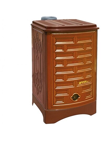 Avcı Sobaları Önden Delikli Kovalı Köşeli Soba