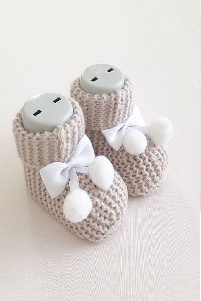 Gogo Baby Booties Knitted 0-6 Months