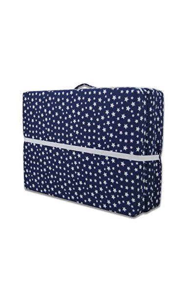 Genel Markalar Katlanır Sünger Yatak Minder 80x180x10cm Lacivert Yıldız