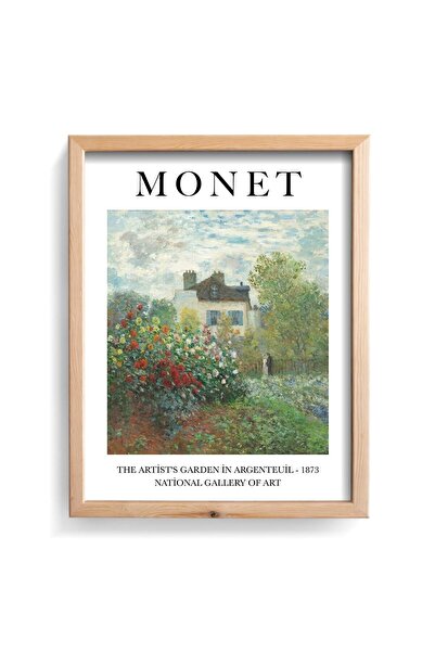 epiqart The Garden of the Famous Artist by Argenteuil Painting - Wood Pattern...