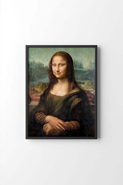 epiqart Mona Lisa - Leonardo Da Vinci - Siyah Çerçeve