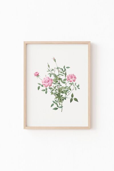 epiqart الزهور - إطار خشبي منقوش