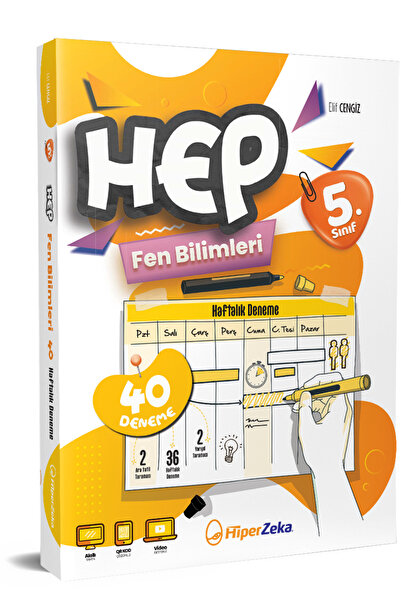 HiperZeka 2025 5. Sınıf Haftalık HEP Fen Bilimleri 40 Deneme | Elif CENGİZ