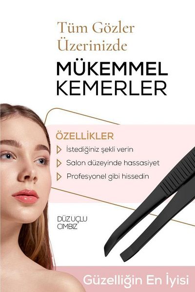 MUJGAN Black Curved Tweezers