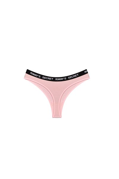 riways secret Cotton Waistband Elastic Thong 3-Pack