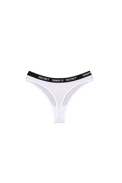 riways secret Cotton Waistband Elastic Thong 3 Pack