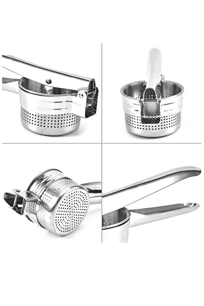 Kitchen Beauty Paslanmaz Çelik Patates Ezici Büyük Hazneli | Patates Ezici Püre Yapıcı