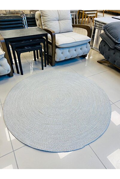 bestiva jüt Hasır görünümlü Desenli Modern El Örgüsü daire Halı Kilim