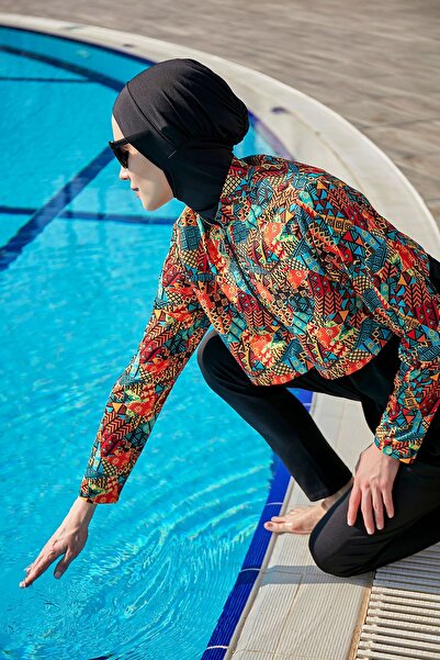 Remsa Mayo Remsa Parachute Full Covered Hijab Swimsuit with Front Cover R117 ...