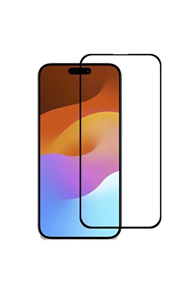 REON İphone 15 Pro Max Tam Kaplayan 5D Ekran Koruyucu Kırılmaz Cam
