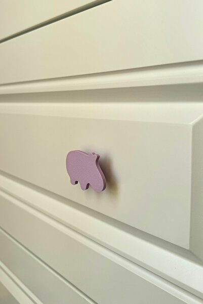 Pomerol Purple Hippo Cabinet Handle - Modern and Durable Furniture Handle for Kids Room, Kitchen and Bathroom, DH