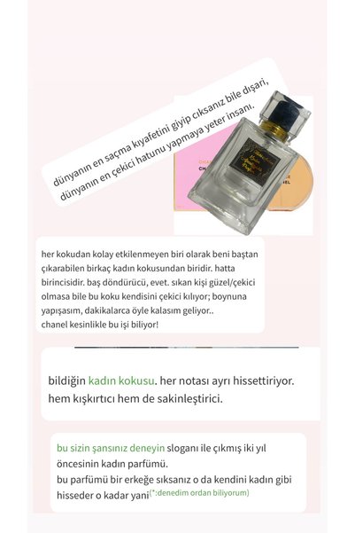 safranbolu miski amber 50 ml Kalıcı chance kadın parfümü
