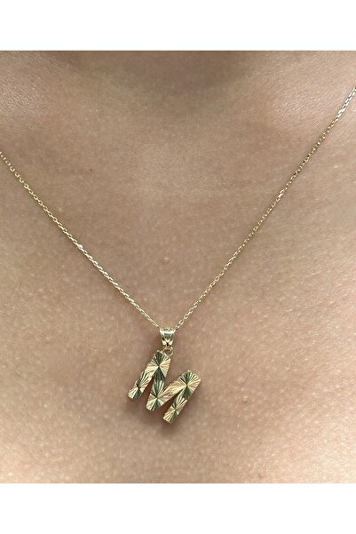 Hakan Güler Kuyumculuk 14 Ayar Altın 3 Boyutlu M Harfi