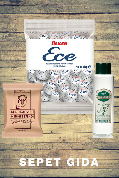 Ülker BAYRAM ŞEKERİ SETİ (ECE FINDIKLI 1 KG +MARMARA KOLONYA 400 ML +MEHMET E...