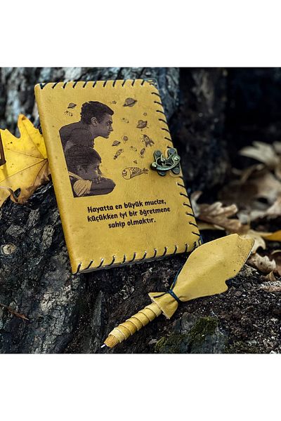zarif atölye Teacher's Day Gift - Leather Notebook