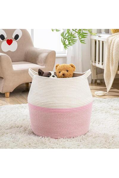 ModaCardin Καλάθι από γιούτα και ψάθινο - Μπάνιο, βρώμικο και καλάθι παιχνιδι...