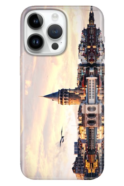 Cekuonline iPhone 16 Pro Case Silicone Patterned 16 Pro Cover Yeditepe