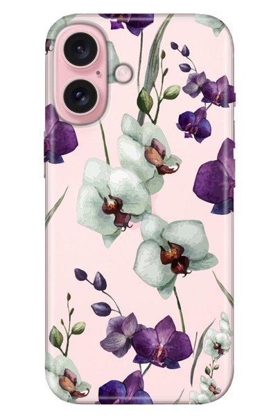 Cekuonline iPhone 16 Plus Case Phone Case 16 Plus Printed Orchid Flower