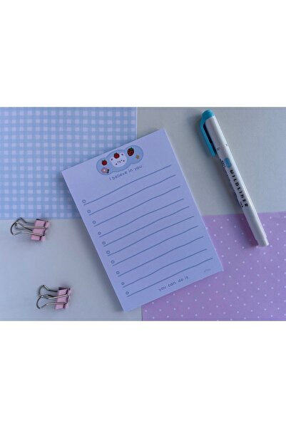 Efsu A6 Mavi Ayıcık To Do List Memopad/notepad/defter