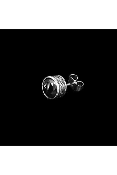 Viking Large Size Zircon Stone - Tribal Patterned Stainless Nail Model Earrin...