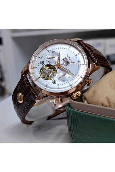 Raymond Crocodile Pattern Automatic Mechanism Men's Wrist Watch
