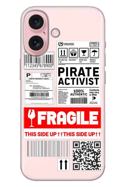 Cekuonline iPhone 16 Case Phone Case Iphone16 Printed Fragile
