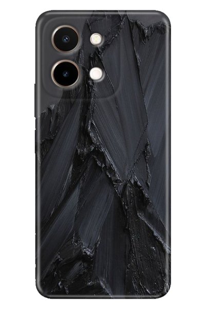 Cekuonline Vivo Y28 Compatible Case Silicone Patterned Vivoy28 Printed Black ...