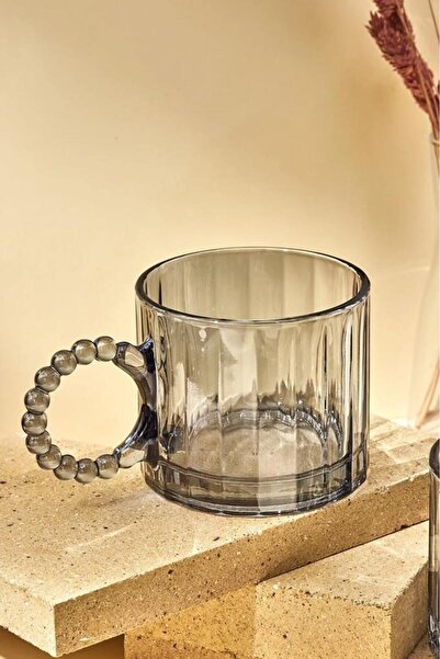 MadaMelya Ringo Line Smoked Set of 6 Glass Cup - 325 ml 15864