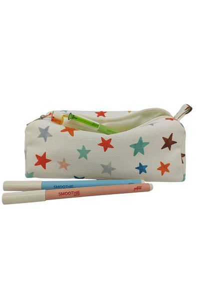 FİYPER Star Patterned - Lined and Washable Cloth Pencil Case