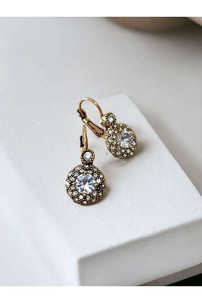 FAYRA ACCESSORIES أقراط مرصعة بالألماس من حجر الزركون
