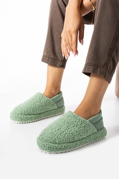 Moda Devrin Πράσινες παντόφλες - Οικιακές μπότες και Terry ύφασμα με ελαστική πλάτη (ΠΡΟΪΟΝ ΒΕΛΤΙΩΣΕΤΑΙ)