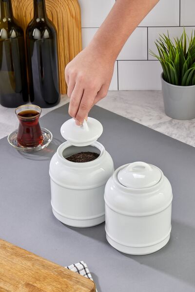 MİNOLE HOME Large Size Ceramic Storage Set of 2
