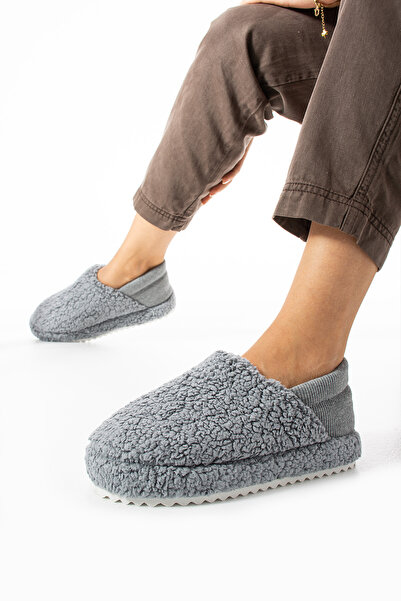 Moda Devrin Γκρι παντόφλες - μπότες για το σπίτι, υφασμάτινα παπούτσια για το σπίτι, ελαστική πλάτη (ΠΡΟΪΟΝ ΒΕΛΤΙΩΜΕΝΟ)