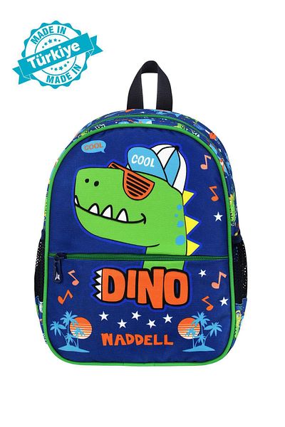 Waddell Rucsac pentru copii de grădiniță, cu licență, cu model de dinozaur, albastru bleumarin