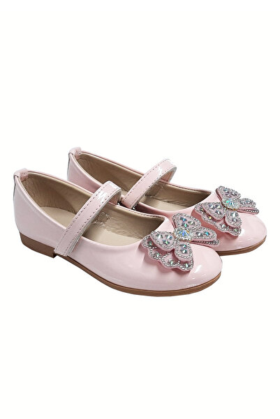 welissa Дівчача шкіряна балетка - з блискучою бантиком