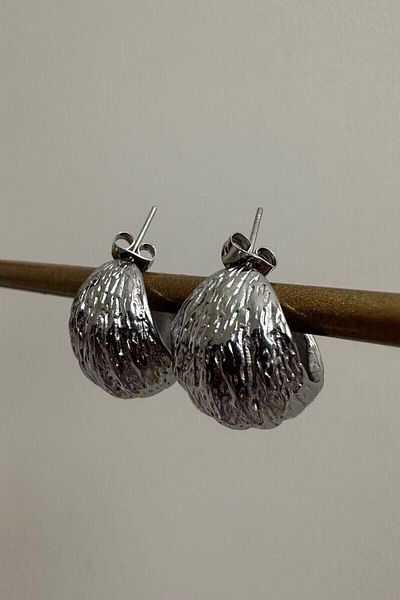 ringbox Steel Tarnish Small Size Vintage Women's Hoop Silver Color Earrings