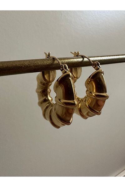 ringbox Gold Steel Anti-Tarnish Hoop Earrings