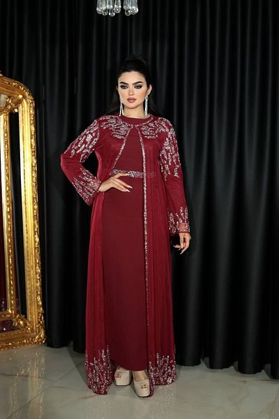 ZENABİYEM Zena Fashion Hijab Caftan - Embroidered Six Dress Abaya