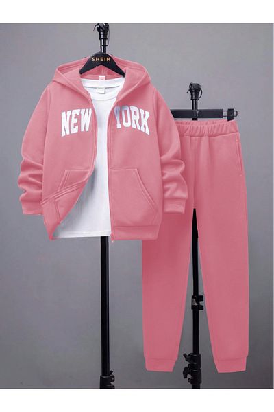 Machetta New York Printed 3 Piece Παιδικό Σετ - Σετ μπουφάν, φούτερ και φούτερ
