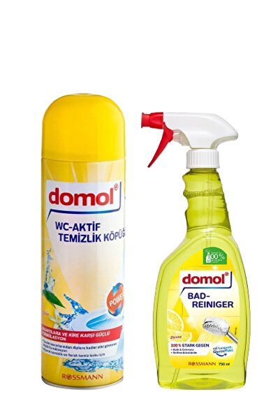 DOMOL Tuvalet Temizleme Köpüğü 500 Ml+Banyo Temizleyici Kir Ve Kireç Çözücü L...