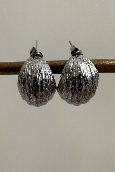 ringbox Steel Tarnish Small Size Vintage Women's Hoop Silver Color Earrings