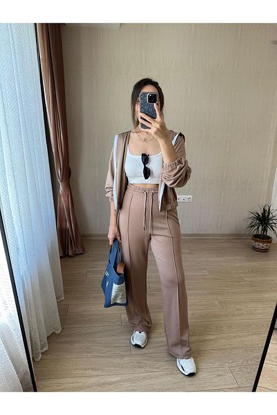 Club Floral Fashıon Hooded Modal Tracksuit Set