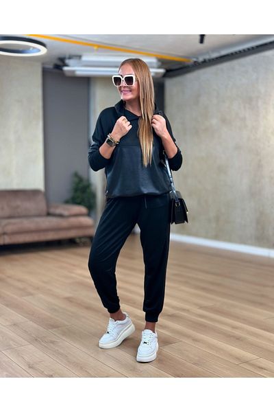 Modayakamoz New Season Γυναικείο Σετ Φούτερ και Παντελόνι Oversize - Μακρυμάνικο, Κουκούλα, Άνετο